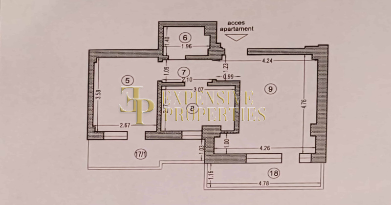 60 D25, Navodari, 1 Dormitor , 2 Camere ,1 Baie,Apartament,De Vânzare,D25,3,1024