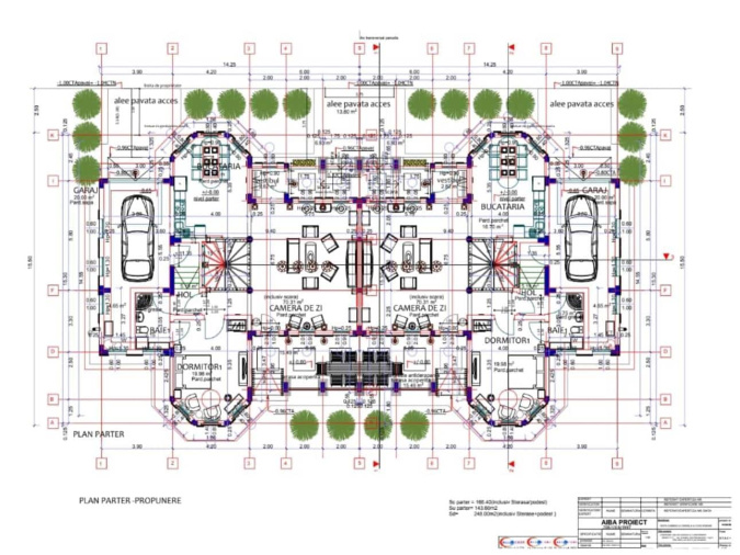Casa de vanzare în Mamaia Nord | Vila de vanzare cu 8 camere: Promenada: plan proprietate