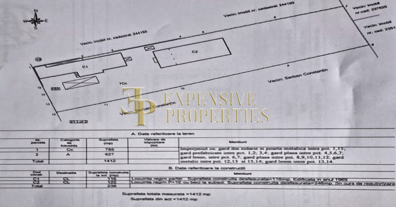 Casa (vila) de vanzare jud.Constanta: Palazu Mare ⭐ 2 etaje   8 camere: Residence Pomaria: plan proprietate
